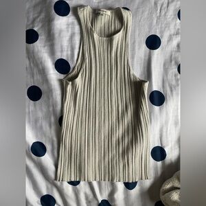 Madewell Ivory Ribbed Tank Top